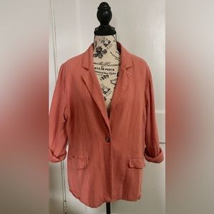 Women’s Blazer Jacket Size XL Salmon
